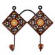 Dark Brown Wheel Flower Ceramic Tile Hook